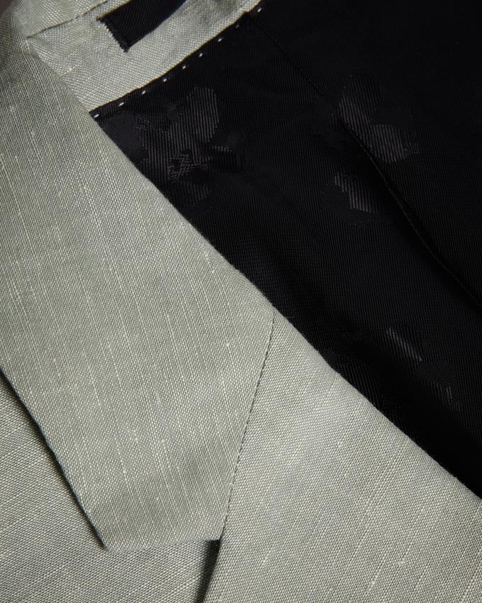 Blazer Ted Baker Wool And Linen Vert Clair Homme | XHP-04779602